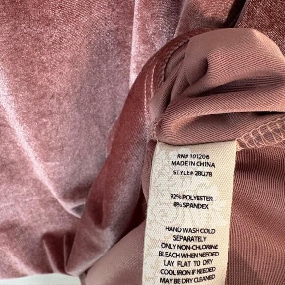 Soft Surroundings Shirt Womens Small Mauve Velvet Short Sleeve Style 2BU18 - Picture 4 of 7